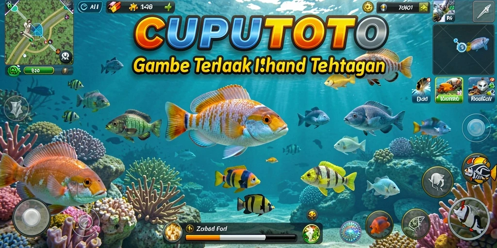 Screenshot utama menampilkan aksi seru dalam game Tembak Ikan.