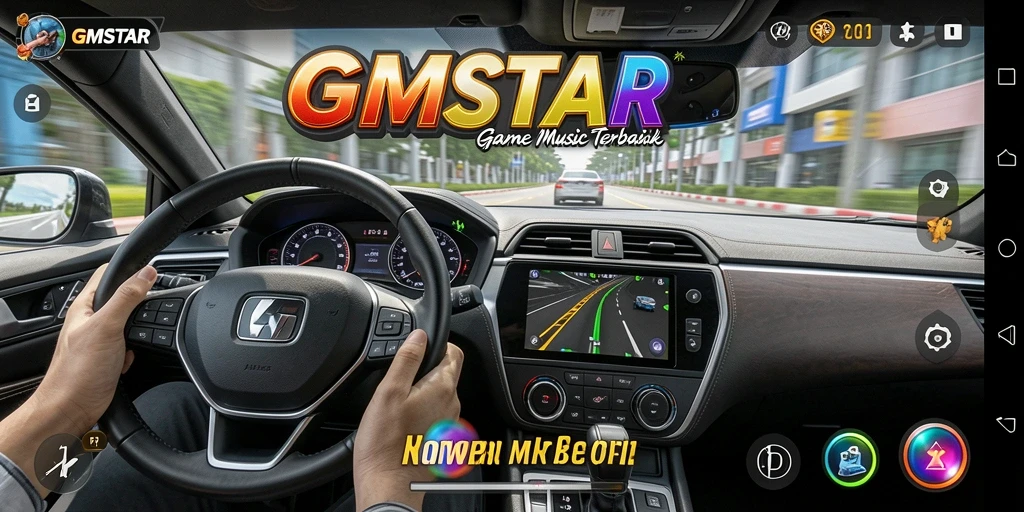 Penampilan gameplay GMSTAR dengan momen seru saat bermain musik.