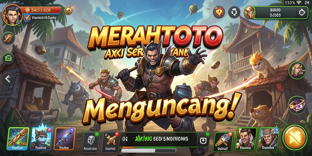 Screenshot gameplay MERAHTOTO dengan aksi yang mendebarkan.