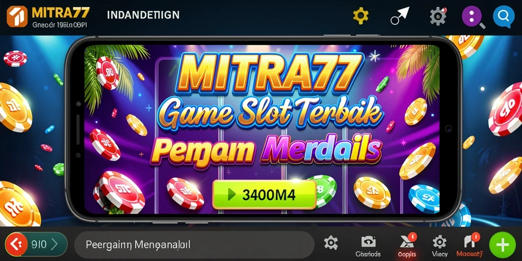 Screenshot utama MITRA77 menunjukkan gameplay Slot yang menarik dan interaktif.