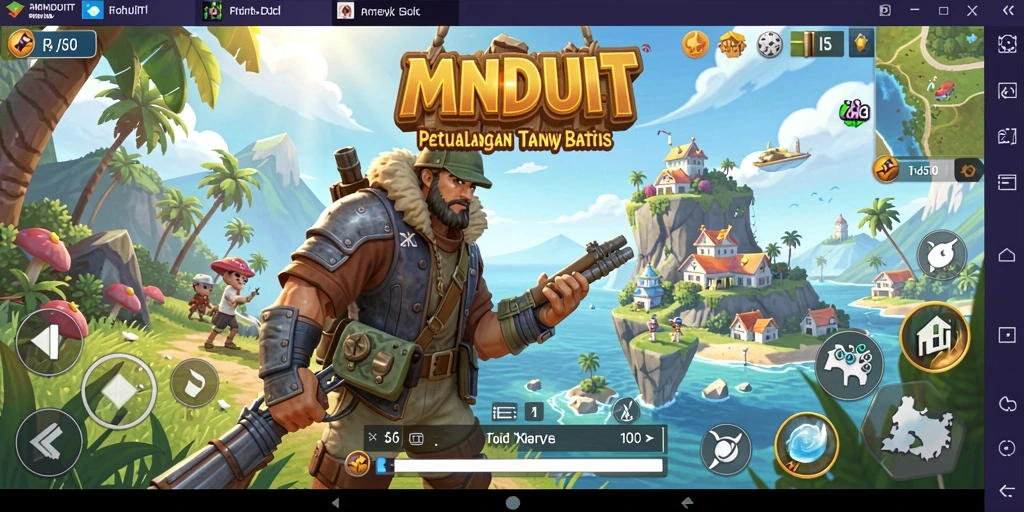 Tampilan gameplay Open World di MNDUIT menunjukkan kebebasan eksplorasi yang luar biasa.