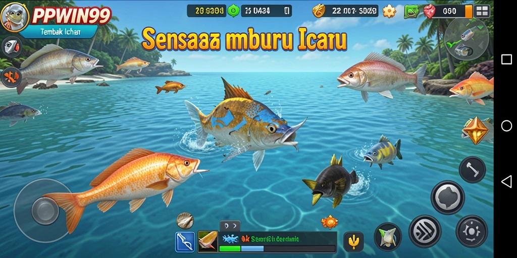 Tampilan menarik dari gameplay Tembak Ikan PPWIN99 yang seru.