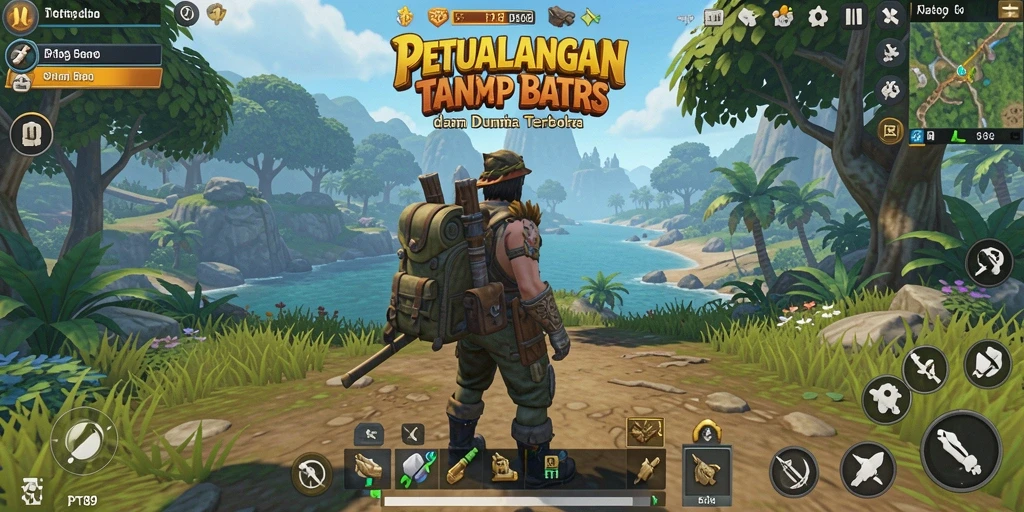 Screenshot PT89 menunjukkan pemain mengeksplorasi dunia terbuka yang menakjubkan.