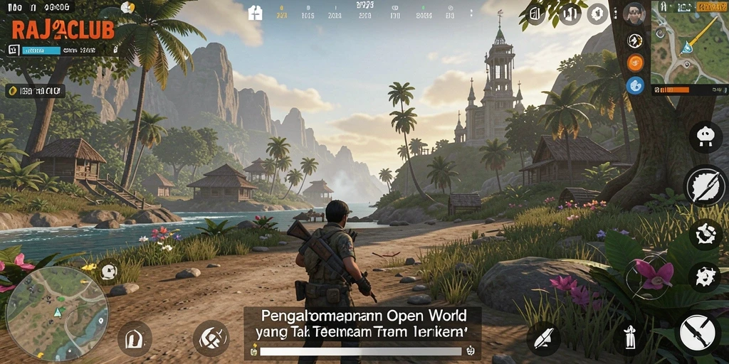 Tampilan menakjubkan dari gameplay Open World RAJACLUB.