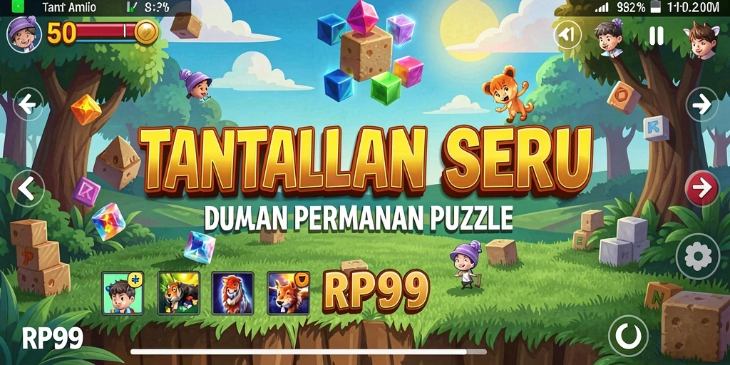 Screenshot gameplay menunjukkan tantangan seru dalam game Puzzle RP99.