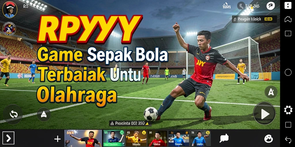Tampilan gameplay RPYYY yang menarik dan penuh aksi di lapangan sepak bola.