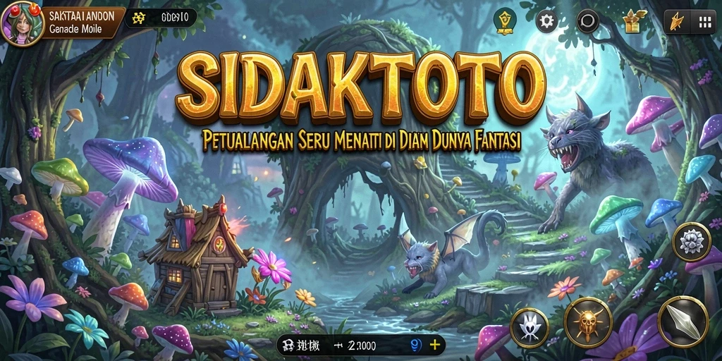 Screenshot utama SIDAKTOTO menampilkan gameplay petualangan yang menegangkan dan penuh warna.