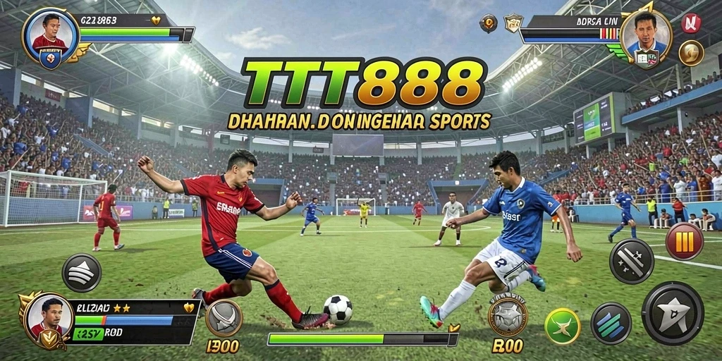 Tangkapan layar TTT888 menunjukkan gameplay olahraga yang mendebarkan dan interaktif.
