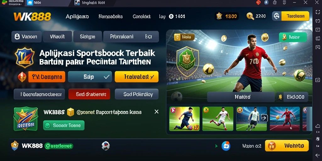 Screenshot gameplay <strong>WK888</strong> menampilkan berbagai pilihan olahraga untuk taruhan.